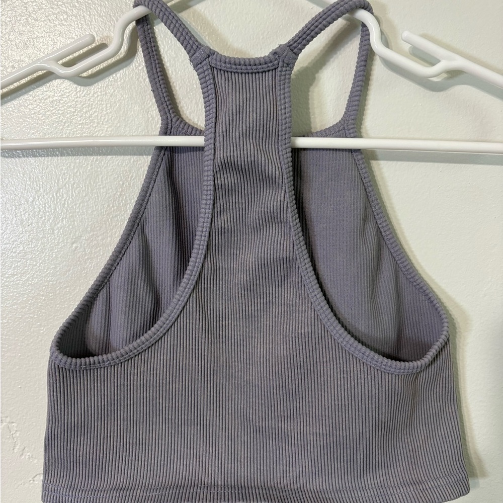 Forever 21 Charcoal Ribbed Tank Top
